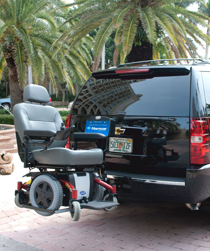 A vehicle lift allows you to transport your mobility scooter, powerchair, or manual wheelchair with your own vehicle. With the right mobility vehicle lift you can take your powerchair or electric mobility scooter wherever you can take your vehicle. Whether you have a compact vehicle, a minivan, or a pickup truck, we can help you find the perfect mobility device vehicle lift for your needs. A world of greater mobility, accessibility, and possibilities are available with the use of a mobility vehicle lift!